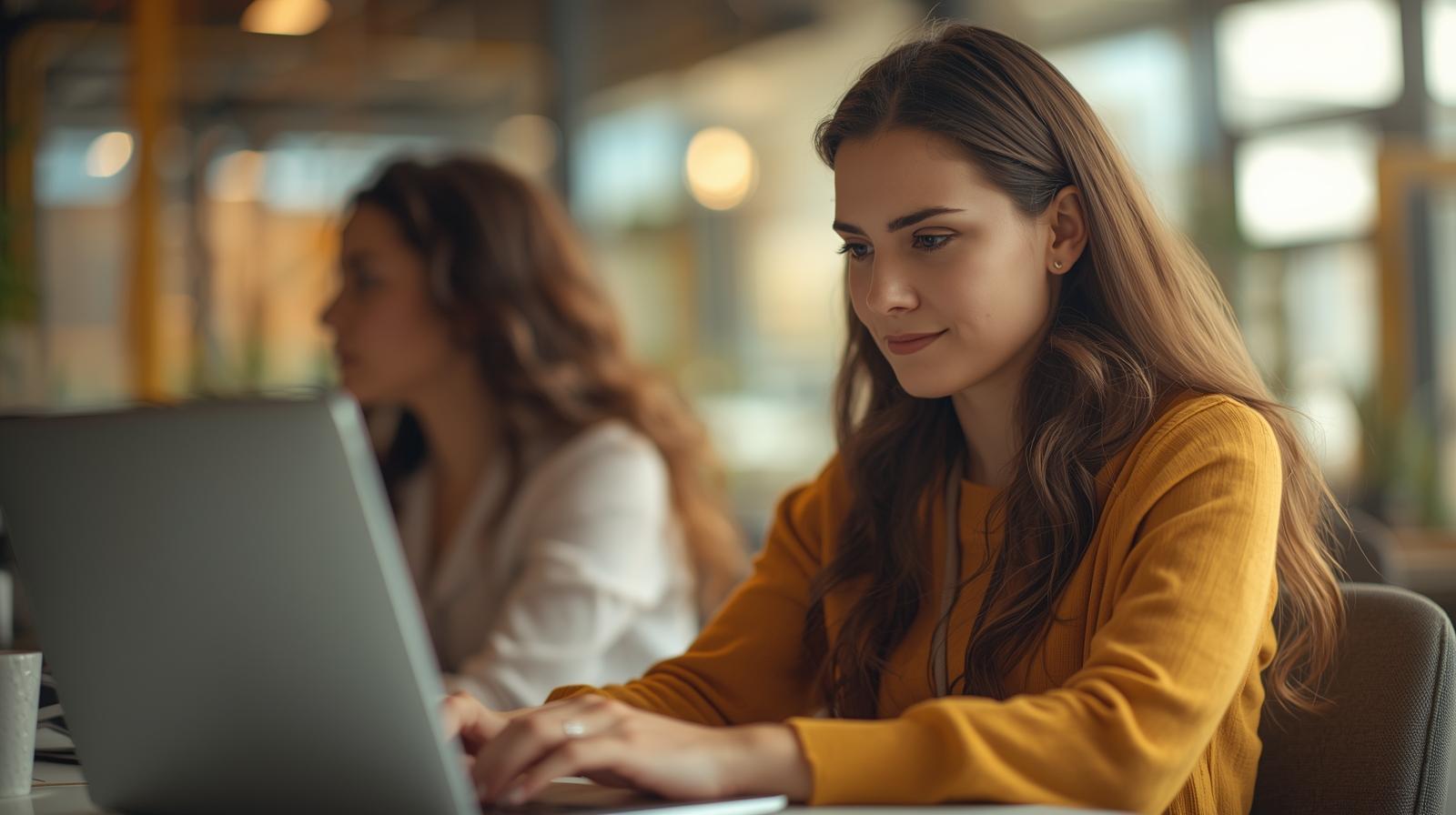 Woman in office